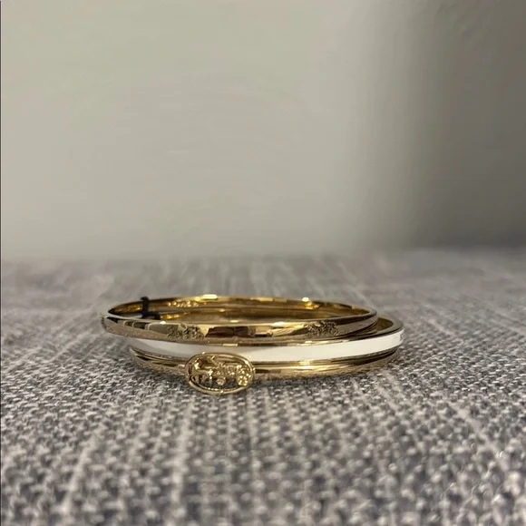 Coach Horse and Carriage Gold Bangle Set - Picture 2 of 5